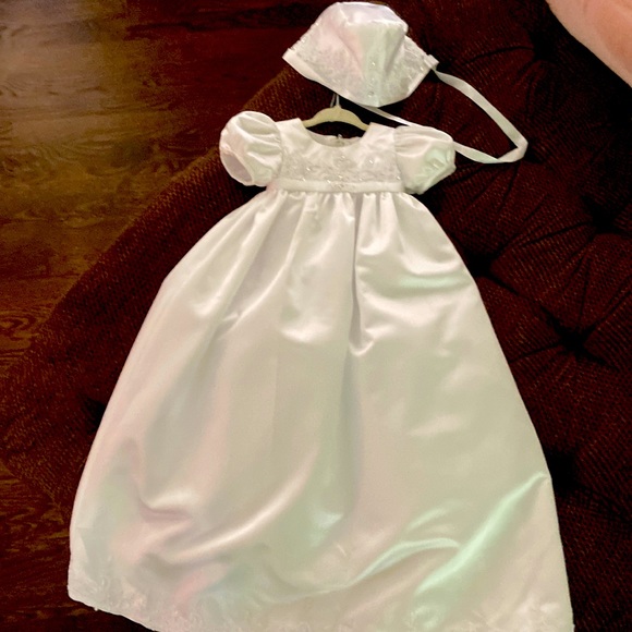 Girls Christening Dress/ Gown & Socks